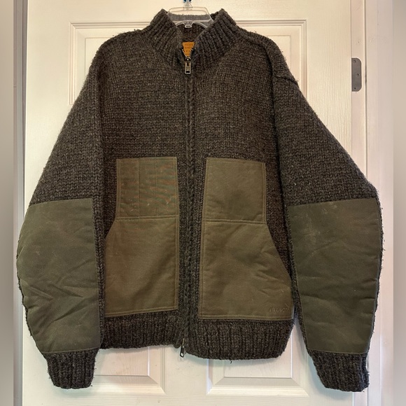 Filson Sweaters Filson Cowichan Sweater Rare Otter Green With Tin Cloth Poshmark